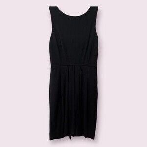 J. Crew Wool Evening Dress Black Sleeveless Cocktail Womens Size 6